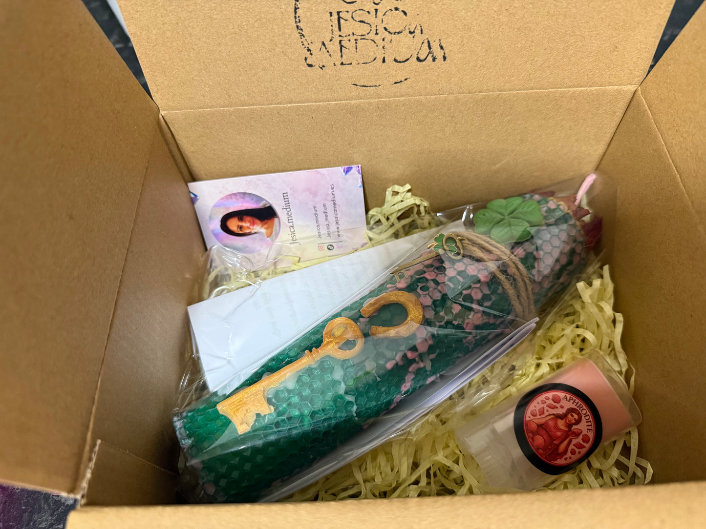 Triple Intention Candle (Love, Prosperity, Health) + ointment to attract love.